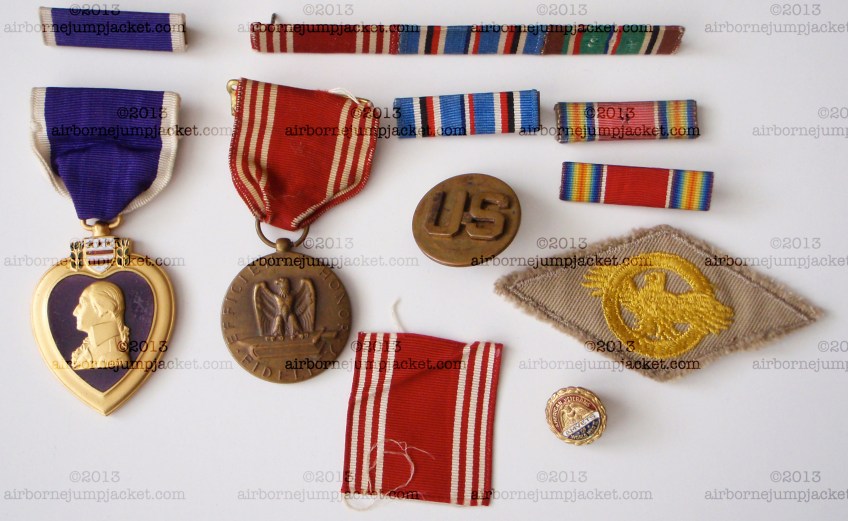 401st GIR Purple Heart and Ribbon Bars