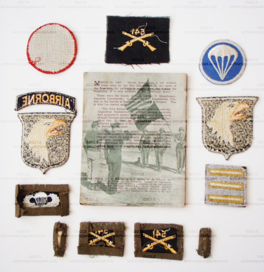 506th PIR Patch Grouping Back View